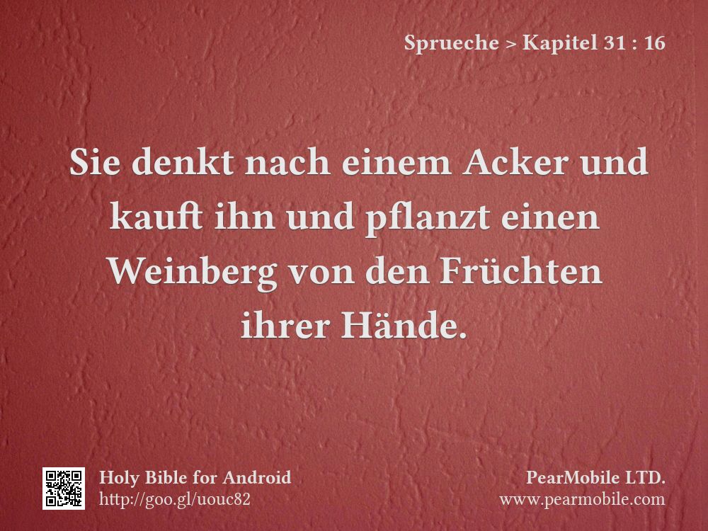 Sprueche, Kapitel 31:16